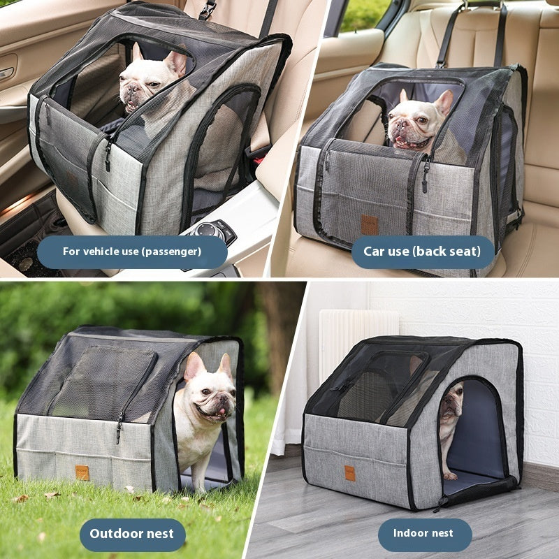Portable Foldable Waterproof Pet Cage & Car Mat