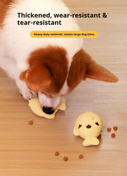 Fish-Shaped Dog Treat Dispenser Toy