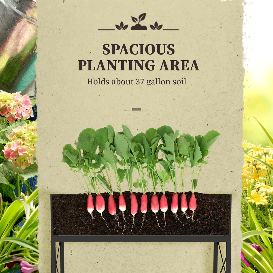 Galvanized Raised Garden Bed Metal Planter Box