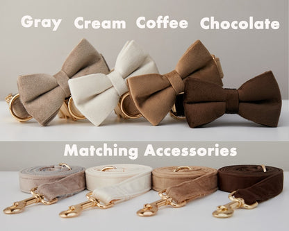 Pet Velvet Personalized Dog Collar & Leash Set