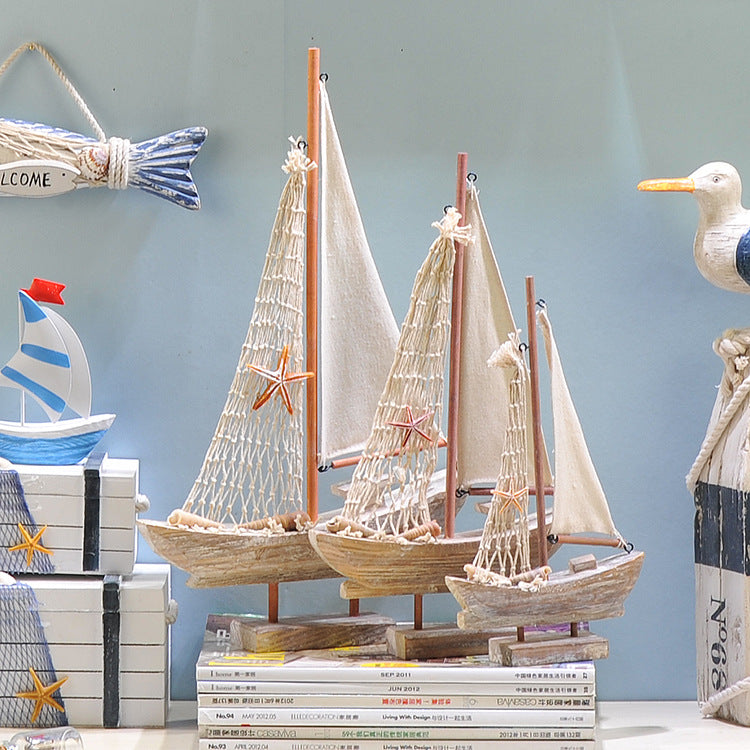 Home Decoration Antique Fishing Boat Model