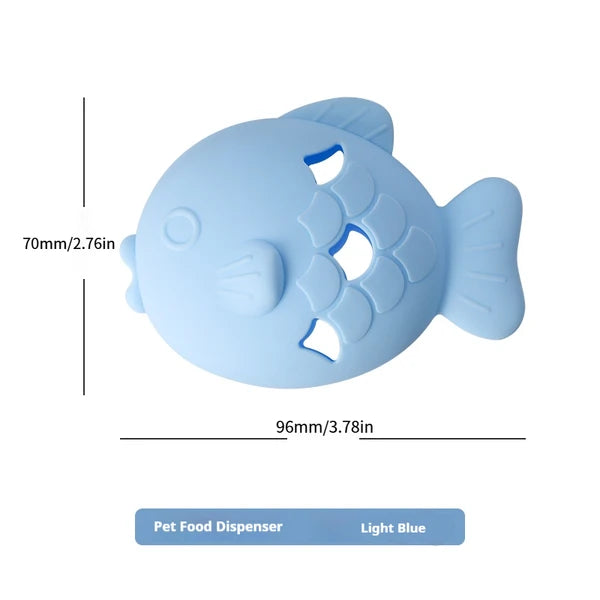 Fish-Shaped Dog Treat Dispenser Toy