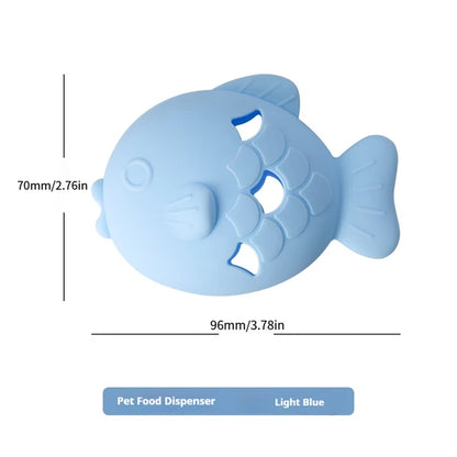 Fish-Shaped Dog Treat Dispenser Toy