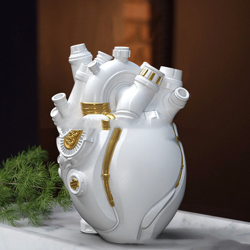 Cyber Punk Simulation Heart Vase Ornament
