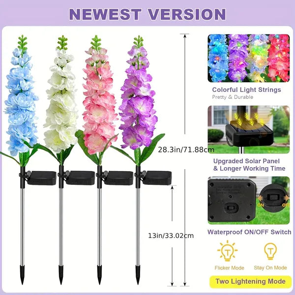 Solar Powered Hyacinth Flower Light