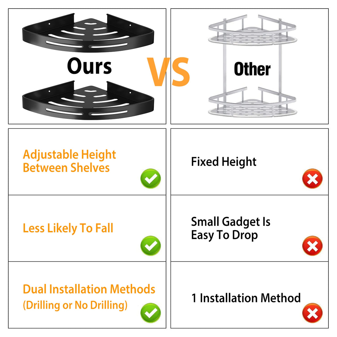Bathroom Wall Mounted Storage Racks
