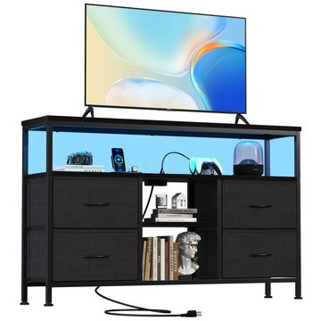 TV Stand, 4 Drawers TV Living Room Furniture