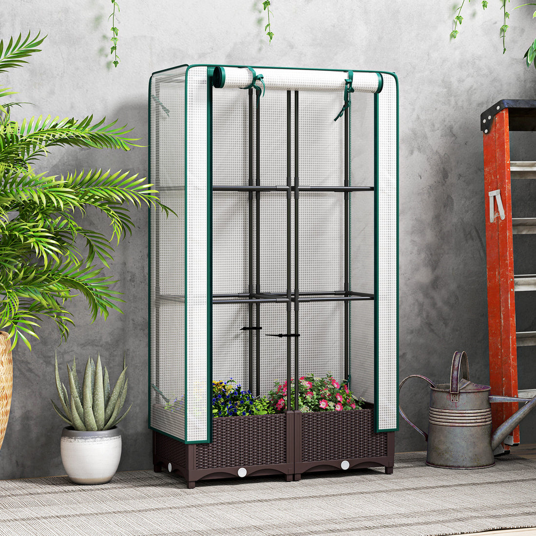 Garden Bed with Trellis