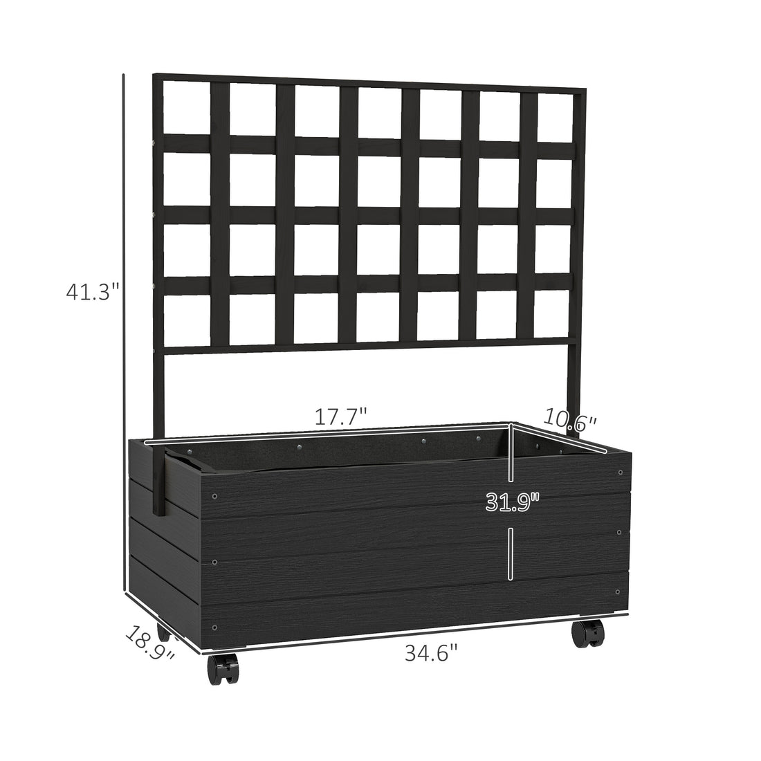 Outdoor Planter Wooden Elevated Garden Bed for Garden