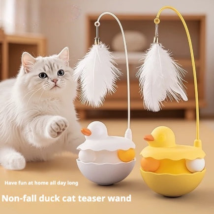 Interactive Duck Cat Toy Stick